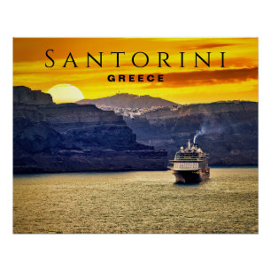 Santorini, Griechenland Poster