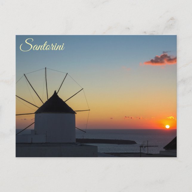 Santorini, Griechenland Postkarte (Vorderseite)