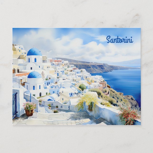 Santorini Griechenland Postkarte (Vorderseite)