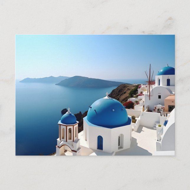 Santorini Griechenland Postkarte (Vorderseite)