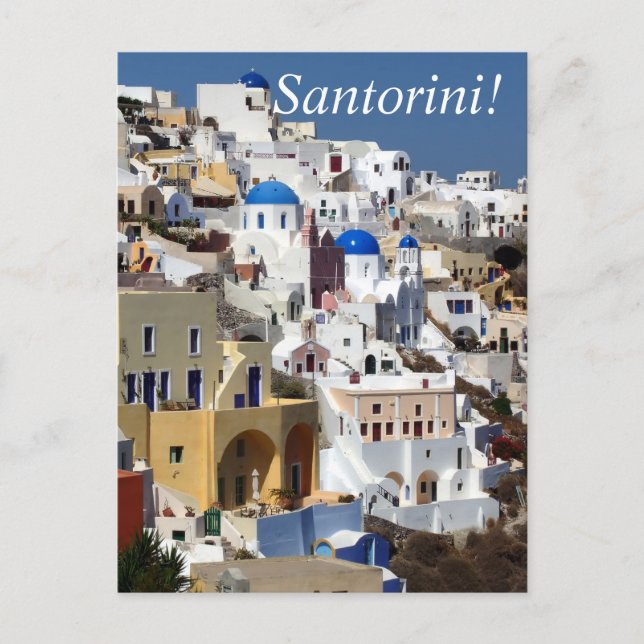 Santorini, Griechenland Postkarte (Vorderseite)
