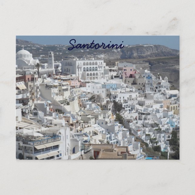 Santorini, Griechenland Postkarte (Vorderseite)