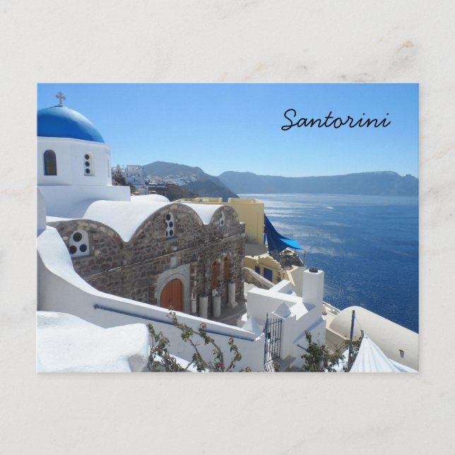 Santorini, Griechenland Postkarte (Vorderseite)