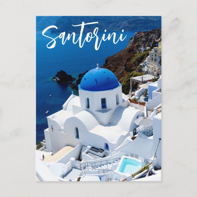 Santorini Griechenland Postkarte (Vorderseite)