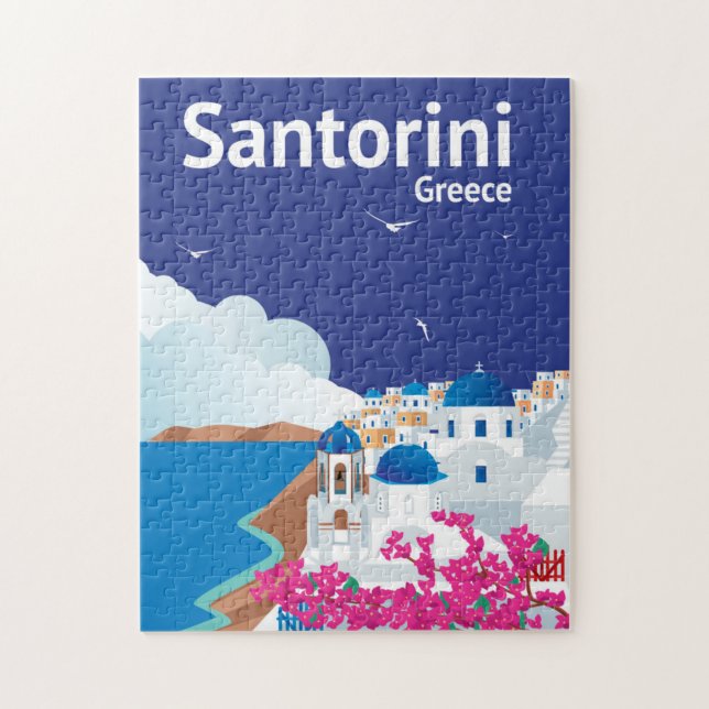 Santorini Griechenland Puzzle (Vertikal)