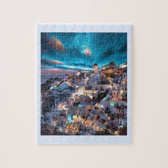 Santorini Griechenland Puzzle (Vertikal)