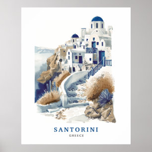Santorini Griechenland Reisen Art Poster