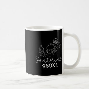Santorini Griechenland Reiseziel Sommerfamilie Kaffeetasse