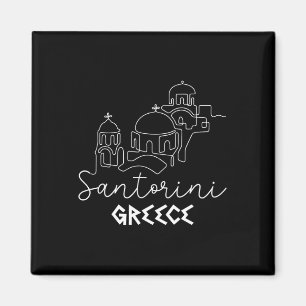 Santorini Griechenland Reiseziel Sommerfamilie Magnet