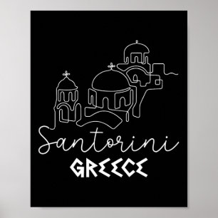Santorini Griechenland Reiseziel Sommerfamilie Poster