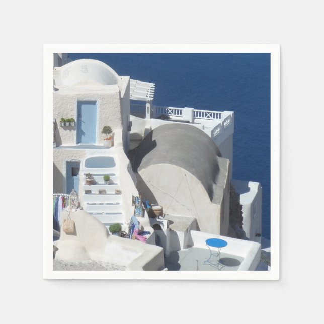 Santorini, Griechenland Serviette (Vorderseite)