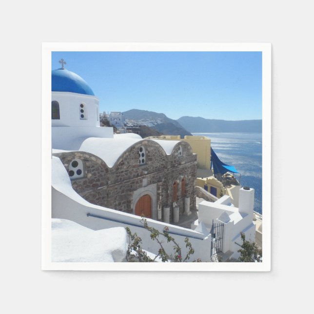 Santorini, Griechenland Serviette (Vorderseite)