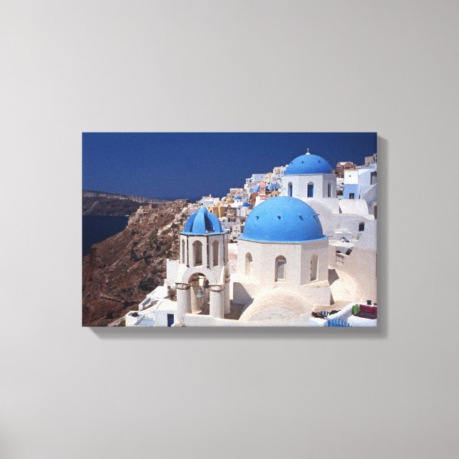 Santorini Griechenland Stretched Canvas Print Leinwanddruck (Vorderseite)