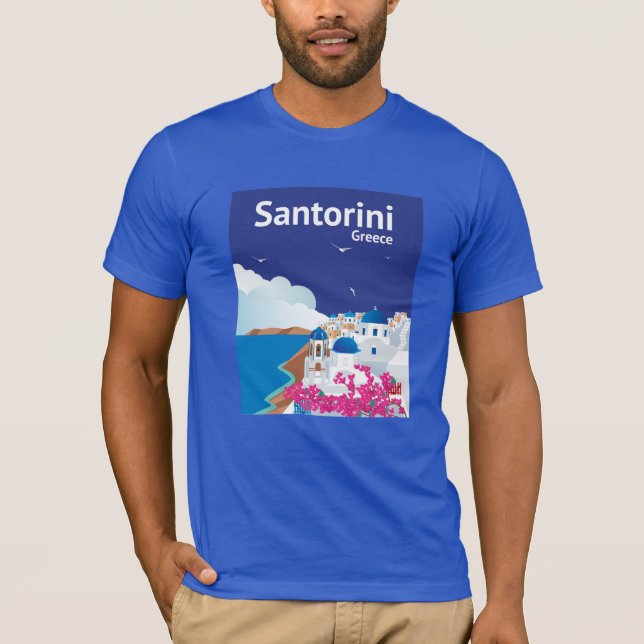 Santorini Griechenland T-Shirt (Vorderseite)