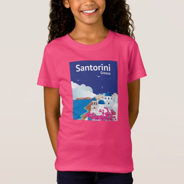 Santorini Griechenland T-Shirt (Vorderseite)