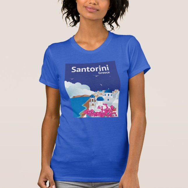 Santorini Griechenland T-Shirt (Vorderseite)