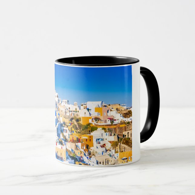 Santorini Griechenland Tasse (VorderseiteRechts)
