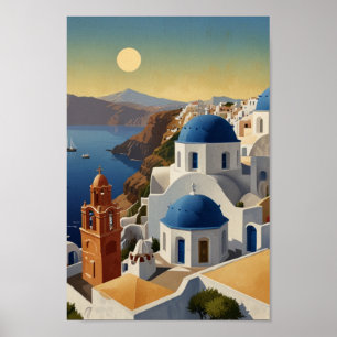 Santorini Griechenland Vintag Griechenland Poster