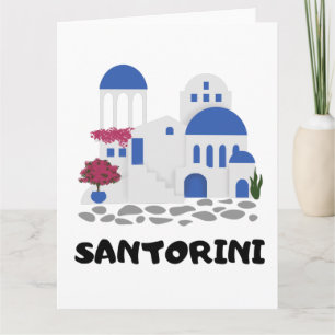 Santorini Griechenland Vintag Karte