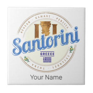 Santorini Griechenland Vintage Ägäis-Cyclades-Inse Fliese