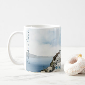 Santorini Griechenland Wassercolor Kaffeetasse