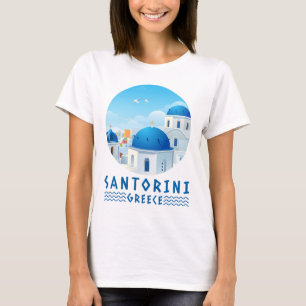 Santorini, Griechenland - Weiße Frauen T-Shirt