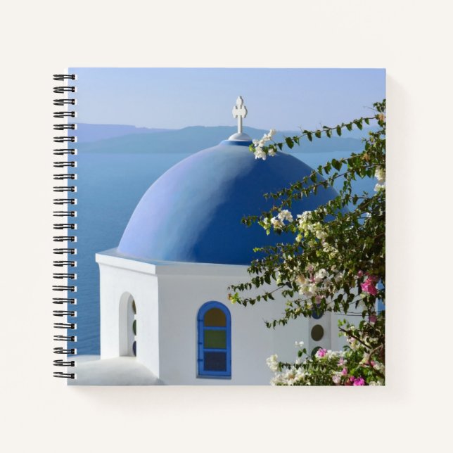 Santorini-Griechinsel-Notebook Notizbuch (Vorderseite)