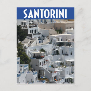 Santorini, griechische Architektur am Hang Postkarte
