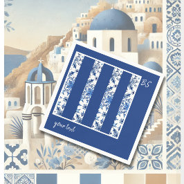 Santorini Hochzeit in Blau und Weiß des Mittelmeer Serviette