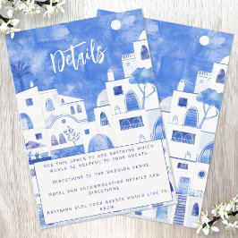 Santorini Hochzeiten Details Begleitkarte