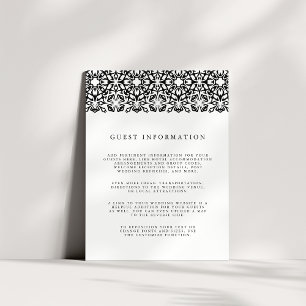 Santorini Hochzeitskarte Schwarz Begleitkarte