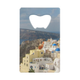 Santorini in der Nachmittagssonne Geldbeutel Flaschenöffner