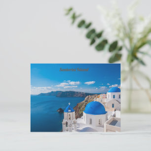 Santorini Insel Postcard Postkarte