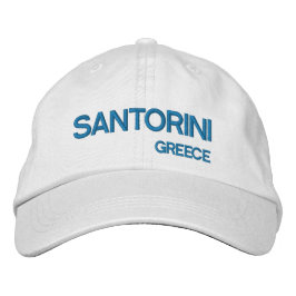 Santorini Island Griechenland Blue & White Hat Bestickte Kappe