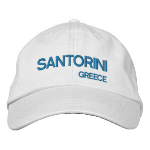 Santorini Island Griechenland Blue & White Hat Bestickte Kappe