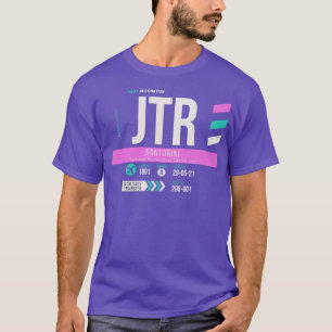 Santorini JTR Flughafen-Code Gepäckanhänger 1 T-Shirt