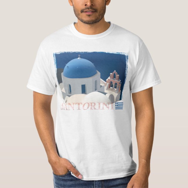 Santorini Kirche T-Shirt (Vorderseite)