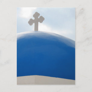 Santorini Kreuz in der Nachmittagssonne Postkarte