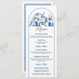 Santorini Menü Griechenland Hochzeit Griechisch Menükarte