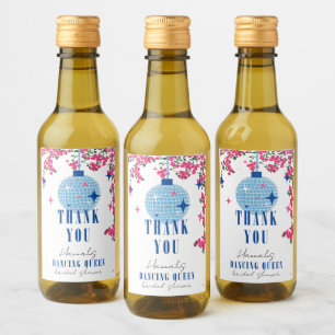 Santorini Musical Bougainvillea Brautparty Weinetikett