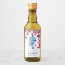 Santorini Musical Bougainvillea Brautparty Weinetikett