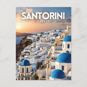 Santorini Nostalgic Retro Art Collection Postkarte