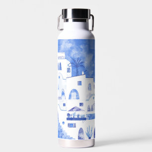 Santorini Oia Watercolor Trinkflasche