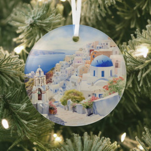 Santorini Ornament Aus Glas