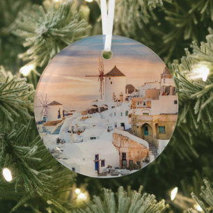 Santorini Ornament Aus Glas