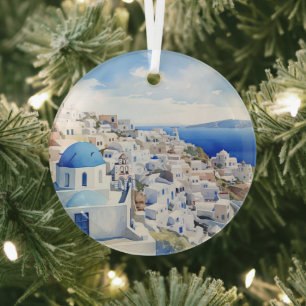 Santorini Ornament Aus Glas