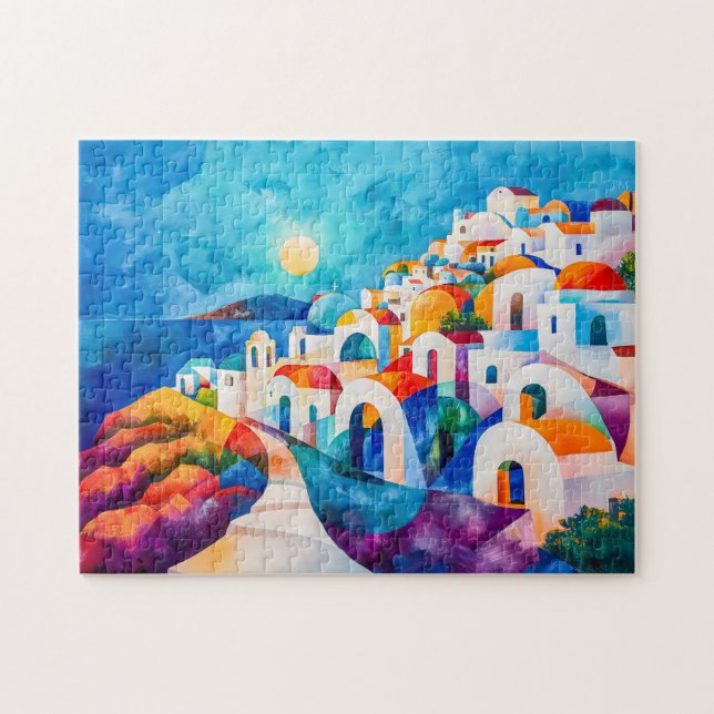 Santorini Pathway to the Sea Puzzle (Horizontal)