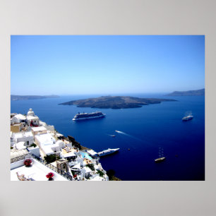 Santorini Patioszene Poster