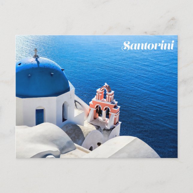 Santorini Postcard Postkarte (Vorderseite)
