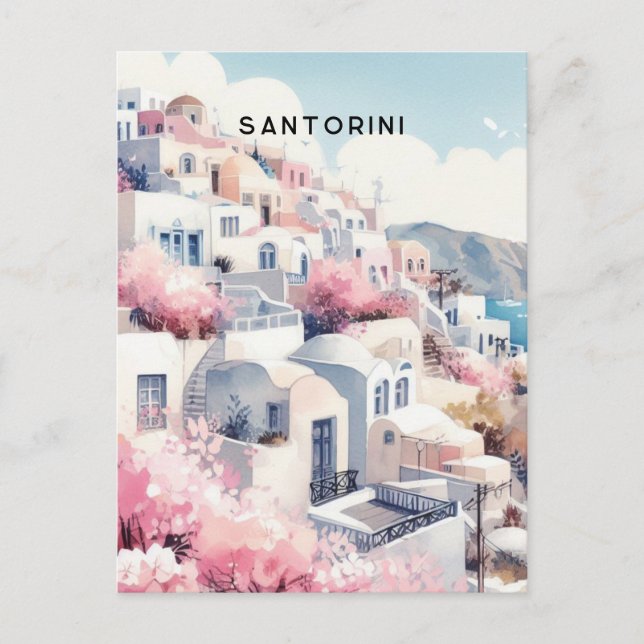 Santorini Postkarte (Vorderseite)
